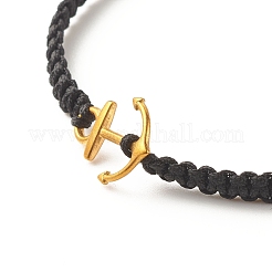 Alloy Anchor Braided Bead Bracelet&nbsp;BJEW-JB07845