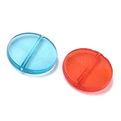 Flat Round Transparent Acrylic Beads&nbsp;X-MACR-R546-26