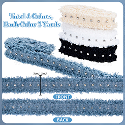 8 Yards 4 Colors Polyester Ribbons&nbsp;OCOR-PH0007-81