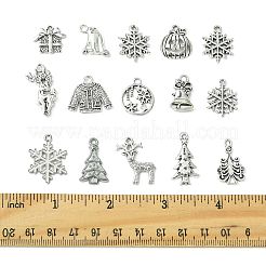 40Pcs 15 Styles Tibetan Style Christmas Alloy Pendants&nbsp;TIBEP-FS0001-42