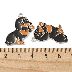 Rack Plating Alloy Enamel Pendants&nbsp;ENAM-Z014-01P-01