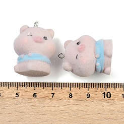 Flocky Resin Pendants&nbsp;FIND-A052-02