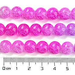 Spray Painted Crackle Glass Beads Strands&nbsp;DGLA-C002-10mm-08