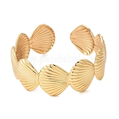 Ion Plating(IP) Women's 304 Stainless Steel Cuff Bangles for Women&nbsp;BJEW-A157-02G