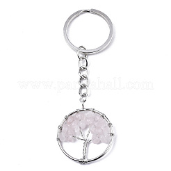 Natural Gemstone Chips Chakra Keychain&nbsp;G-N0326-003