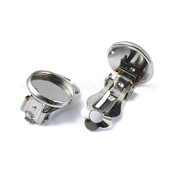 Tarnish Resistant 304 Stainless Steel Clip-on Earring Findings&nbsp;STAS-Q318-07P