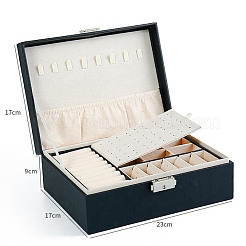 Imitation Leather Jewelry Storage Boxes&nbsp;PW-WG52370-04
