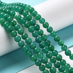Natural Teal Jade Round Beads Strands&nbsp;G-P070-09-4mm-01