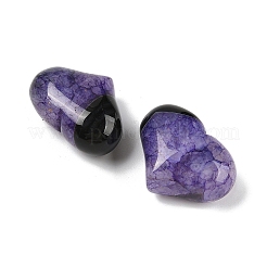 Natural Druzy Agate(Dyed & Heated) Heart Palm Stone&nbsp;G-Q021-01B