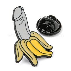 Banana Alloy Enamel Pin Broochs&nbsp;AJEW-Z023-11EB