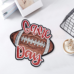 Sports Theme Sequin Embroidery Iron on/Sew on Patches&nbsp;PATC-GF0001-94B