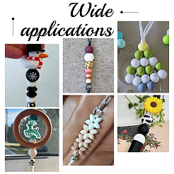 125Pcs 5 Styles Round & Hexagonal & Rondelle Food Grade Eco-Friendly Silicone Beads&nbsp;SIL-PH0001-36A