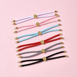 6Pcs 6 Colors Twisted Nylon Cord Silder Bracelets&nbsp;DIY-FS0008-93