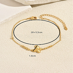 Summer Beach Brass Butterfly Link Anklets for Women&nbsp;JO8539
