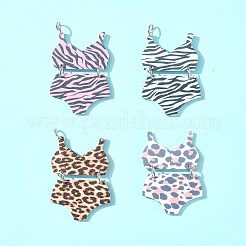4Pcs 4 Styles Printed Acrylic Pendants&nbsp;MACR-FS0001-75