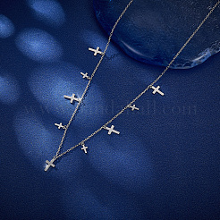 S925 Sterling Silver Cross Jewelry Set with Tassel&nbsp;PL7288-3