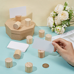 24Pcs Column Wood Note Pad Holder&nbsp;AJEW-BC0009-95C