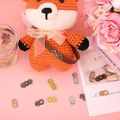 50Pcs 5 Colors Flower Alloy Snap Lock Clasps&nbsp;FIND-GL0002-03
