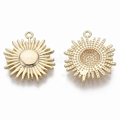 Brass Solar Eclipse Pendants&nbsp;X-KK-R130-009G-NF