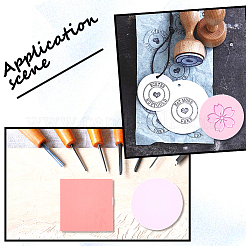 8Pcs 4 Styles Rubber Stamps&nbsp;AJEW-CP0008-33