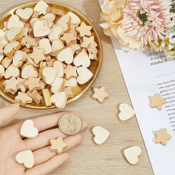 120Pcs 2 Styles Natural Maple Wood Beads&nbsp;WOOD-SC0002-28