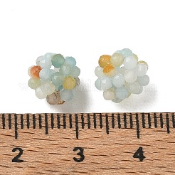 Natural Flower Amazonite Woven Beads&nbsp;GG-CBA2E9C-F24-01