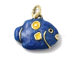 Brass Enamel Pendants&nbsp;KK-P343-03G
