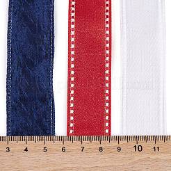 9 Yards 3 Styles Independence Day Polyester & Polycotton Ribbons Sets&nbsp;SRIB-A015-02A-04