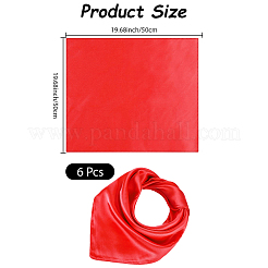 6Pcs Detachable Satin Lady's Scarf&nbsp;AJEW-CN0004-92B