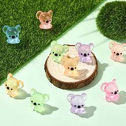 30Pcs 6 Colors Luminous Resin koala Ornaments&nbsp;DJEW-CJ0001-18