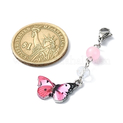 Printed Alloy Butterfly Pendant Decorations&nbsp;HJEW-JM01678