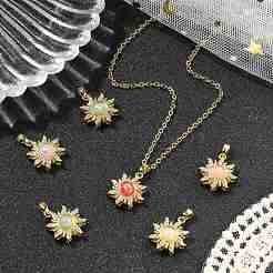 6Pcs 6 Colors Rack Plating Brass Pendants&nbsp;KK-CJ0002-42