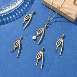 SHEGRACE Brass Micro Pave Cubic Zirconia Peg Bails Pin Pendants&nbsp;XGRQ5F599-815G