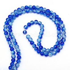 Baking Paint Crackle Glass Beads Strands&nbsp;X-CCG-S001-6mm-16