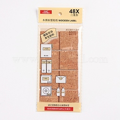 Triangle Shape Cork Label Stickers&nbsp;DIY-WH0163-93C
