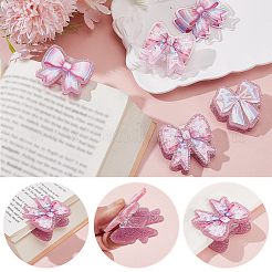 5Pcs 5 Styles Acrylic Bowknot Clip&nbsp;HJEW-SP0001-65