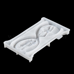 Valentine's Day Sandglass with Couple DIY Wall Decoration Statue Silicone Molds&nbsp;SIL-F007-11