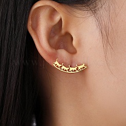 304 Stainless Steel Stud Earrings&nbsp;LS-EJEW-H095-03G