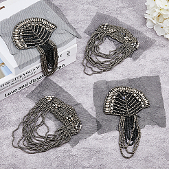 4Pcs 2 Styles Iron Fashion Tassel Epaulette&nbsp;FIND-FH0008-09