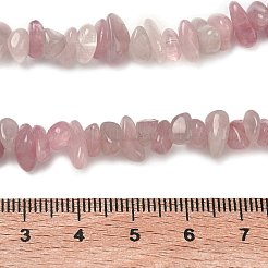 Chip Natural Madagascar Rose Quartz Bead Strands&nbsp;G-M344-50A