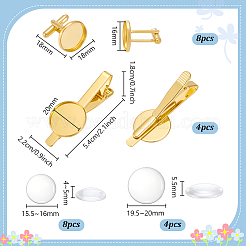 DIY Brass Cufflinks & Tie Clip Making Kits&nbsp;DIY-PH0035-72B