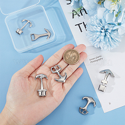 6Pcs 6 Styles 304 Stainless Steel Anchor Hook Clasps&nbsp;STAS-UN0050-80