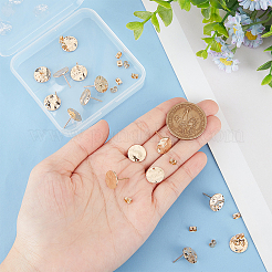 8 Pair Brass Stud Earring Findings&nbsp;KK-BC0013-07