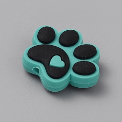 Paw Print PVC Plastic Beads&nbsp;SIL-SZC0005-13M