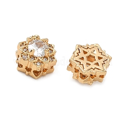 Brass Micro Pave Cubic Zirconia Beads&nbsp;CU-CBA3F77-03G-02