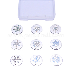 9 Pcs Christmas 304 Stainless Steel Pendants&nbsp;STAS-CJ0001-147