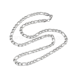 6MM 304 Stainless Steel Figaro Chain Necklaces&nbsp;NJEW-G203-02P