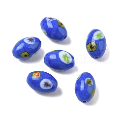 Handmade Millefiori Glass Beads&nbsp;LAMP-U004-02