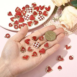 44Pcs 11 Styles Alloy Enamel Pendants&nbsp;ENAM-FS0004-28