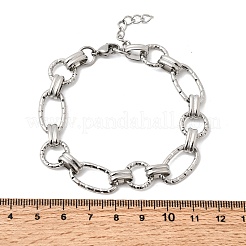 Hammered 304 Stainless Steel Link Chain Bracelets for Women&nbsp;BJEW-L720-01P